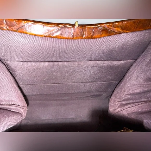 Vintage 1940’s-50’s - Genuine Crocodile Leather Women's Bag & Coin Purse - Picture 12 of 15